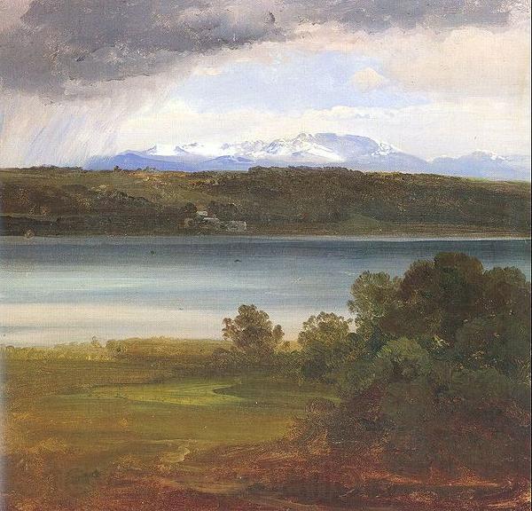Christian Ernst Bernhard Morgenstern View across Lake Starnberg to the Benedikte France oil painting art